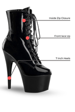 Load image into Gallery viewer, Lace-up Front Ankle Boots
