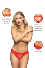 Load image into Gallery viewer, Lace Panty with Heart Cut-Out Back