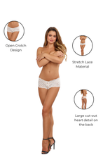 Load image into Gallery viewer, Heart Cutout Lace Panty