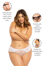 Load image into Gallery viewer, Dot and micro mesh open crotch panty