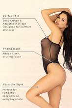 Load image into Gallery viewer, Next Level Mesh Cami Bodysuit, Snap crotch mesh cami bodysuit