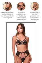 Load image into Gallery viewer, Under My Skin Bra Set, Underwire Cut Out Longline Lingerie Set
