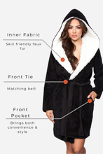 Load image into Gallery viewer, Janet Plush Fleece Color Block Robe