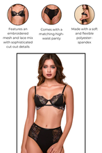 Load image into Gallery viewer, Sweet Sorrow Bra Set, Rib Underwire Lingerie with Matching Panty Set