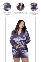 Load image into Gallery viewer, Two piece Liz satin pajama set