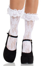 Load image into Gallery viewer, Blossom Lace Ruffle Socks – Flirty, Feminine, and Effortlessly Chic