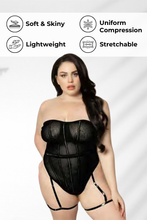 Load image into Gallery viewer, Strapless fishnet teddy