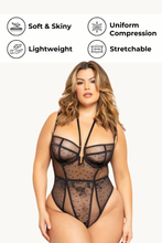 Load image into Gallery viewer, Lace and Dot Mesh Teddy – Sultry Elegance Meets Timeless Charm