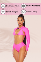 Load image into Gallery viewer, Ruched Back High-Waisted Bikini Bottom: Chic Comfort for Any Beach Day