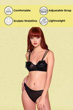 Load image into Gallery viewer, Cross My Heart Bra Set, Mesh Bra with Matching Hipster Panty