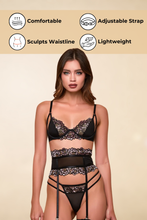 Load image into Gallery viewer, Sweet Sorrow Bra Set, Rib Underwire Lingerie Set