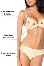 Load image into Gallery viewer, Seamless Convertible Push-Up Demi Bra