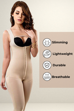 Load image into Gallery viewer, Knee Length Full Body Slimmer with Shoulder and Chest Straps