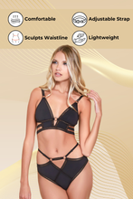 Load image into Gallery viewer, Strappy Bralette and Cut Out Panty