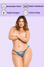 Load image into Gallery viewer, Floral lace and mesh cheeky panty