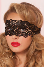 Load image into Gallery viewer, Lace Eye Mask with Satin Ribbon Ties