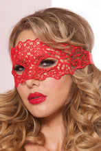 Load image into Gallery viewer, Lace Eye Mask with Satin Ribbon Ties