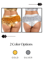 Load image into Gallery viewer, Lame ruffle back shorts
