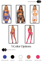 Load image into Gallery viewer, Fishnet Garter Skirt Lingerie Set