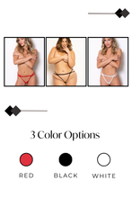 Load image into Gallery viewer, Butterfly Appliqué Open Crotch G-String