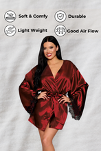 Load image into Gallery viewer, Open back satin robe