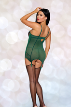 Load image into Gallery viewer, Printed stretch velvet garter slip