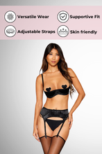 Load image into Gallery viewer, Satin open cup underwire shelf bra