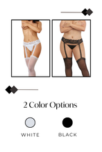 Load image into Gallery viewer, Sheer Suspender Pantyhose
