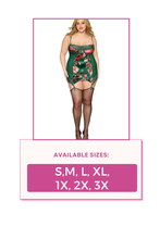 Load image into Gallery viewer, Printed stretch velvet garter slip