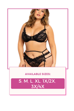 Load image into Gallery viewer, Ditsy floral bra set with satin ribbon bows