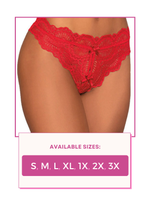 Load image into Gallery viewer, Lace tanga open-crotch panty