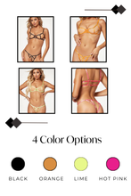 Load image into Gallery viewer, Two Piece Elastic Bra and Open Cheek Panty Set – Bold & Seductive Lingerie