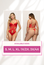 Load image into Gallery viewer, Guipure Lace and Satin Teddy