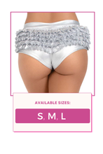 Load image into Gallery viewer, Lame ruffle back shorts