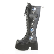 Load image into Gallery viewer, LED Light-Up Ashes Platform Lace-Up Knee-High Boot with Side Zip