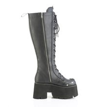 Load image into Gallery viewer, LED Light-Up Ashes Platform Lace-Up Knee-High Boot with Side Zip