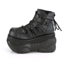 Load image into Gallery viewer, 4" Platform Ankle Bootie with Padded Collar, Hook and Loop Straps and Lace-Up Front