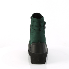 Load image into Gallery viewer, Platform Lace-Up Front Ankle Boots with Double Buckled Ankle Straps and Inner Side Zip