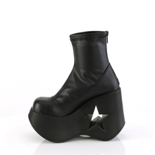 Load image into Gallery viewer, Star Cutout Platform Wedge Stretch Ankle Boots with Back Metal Zip Closure