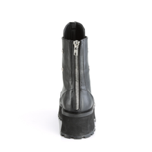 Load image into Gallery viewer, Ankle Boots with Silver Chrome Metal Toe Cap and Back Zip Closure