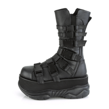 Load image into Gallery viewer, 3" Platform Mid-Calf Boots with Multi Straps, Quick Release Buckles, and Inner Side Zip Closure