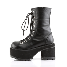 Load image into Gallery viewer, 4" Platform Goth Punk Gogo Calf Boots with Full Inner Side Zip Closure