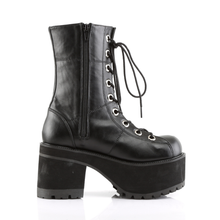 Load image into Gallery viewer, 4" Platform Goth Punk Gogo Calf Boots with Full Inner Side Zip Closure