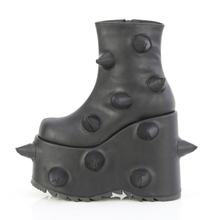 Load image into Gallery viewer, 7" (178mm) Platform Ankle Boots with Scattered Puffed Horn Details & Inner Side Metal Zip Closure