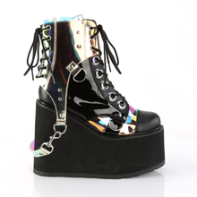 Load image into Gallery viewer, Lace-Up Ankle Boots with Removable PVC Harness and Hanging Strap Details