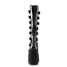 Load image into Gallery viewer, Knee High Boots with 8 Buckle Straps and Metal Plate Details