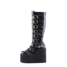 Load image into Gallery viewer, Knee High Boots with 8 Buckle Straps and Metal Plate Details