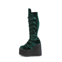 Load image into Gallery viewer, Knee High Boots with 8 Buckle Straps and Metal Plate Details