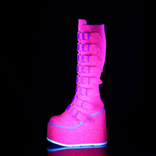 Load image into Gallery viewer, Knee High Boots with 8 Buckle Straps and Metal Plate Hardware
