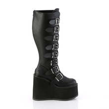 Load image into Gallery viewer, Wide Calf Knee High Boots with 8 Buckle Straps